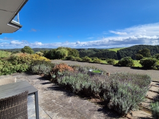 Aussicht von Ihrer Ferienwohnung ins Tal